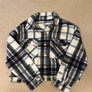 Zara Plaid Crop Jacket